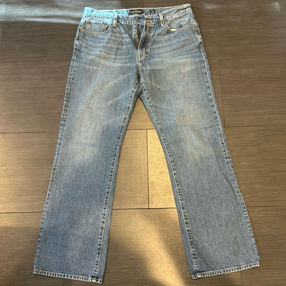 Lucky Brand 181 Jean Relaxed Straight Blue Denim Men 34x32